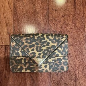 NWOT Rebecca Minkoff Leopard Print Envelope bag with adjustable strap